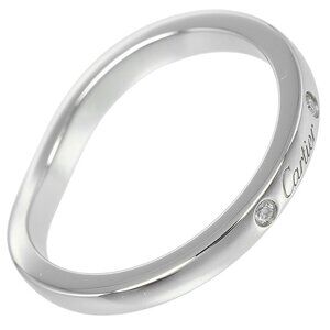 CARTIER Ballerina curve Ring Pt950Platinum/diamond #4.1(US Size) 3g Women